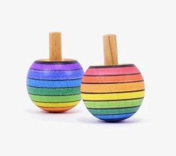 Mader Houten Tollen Mader Tol, Omdraaitol - Regenboog 32 Mm