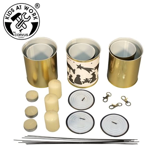 Kids At Work Kindergereedschap Conservenblikkenset Voor Het Maken Van Lampionnen - Afbeelding 5