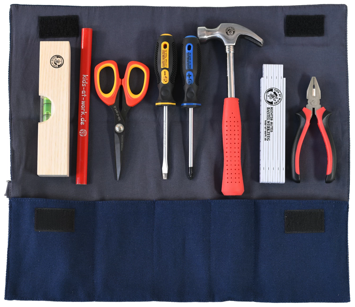 Kids At Work Kindergereedschap Kids At Work Kindergereedschap Etui - Groot Gevuld