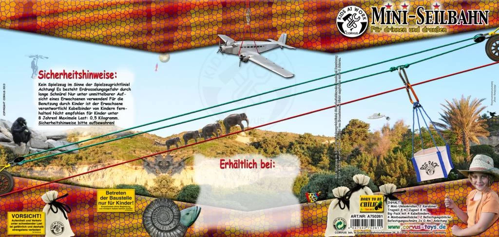 Kids At Work Kindergereedschap Mini Kabel - Overhevelen Met Touwen In Het Klein! - Afbeelding 4