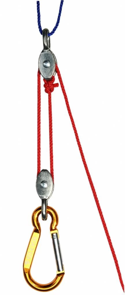 Kids At Work Kindergereedschap Mini-takel Met Katrollen Om Onhoog Te Hijsen Wat Jij Wilt - Afbeelding 2