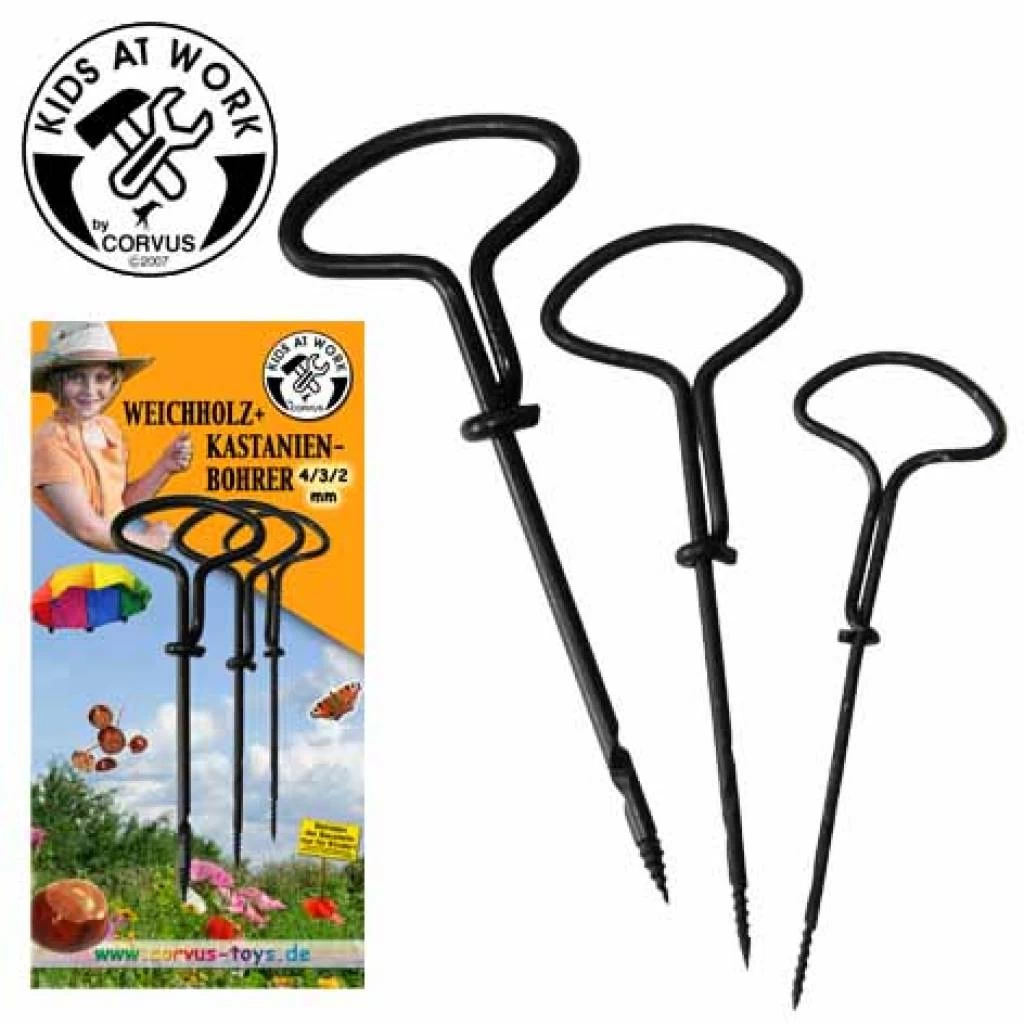 Kids At Work Kindergereedschap Kastanjeboortjes Om Te Knutselen Met Kastanjes - Afbeelding 3