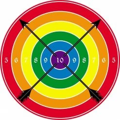 VAH - Spielzeugmanufaktur - Kinderspeelgoed Uit Historische Tijden Gekleurde Ronde Schietschijf