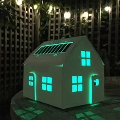 Litogami Zonne-energie Bouwpakketten Litogami Bouwpakket - Casagami Plus Wit Met Zonnepaneel En Lampje