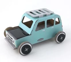Litogami Zonne-energie Bouwpakketten Renault 4L Blauw Bouwpakket Op Zonne-energie
