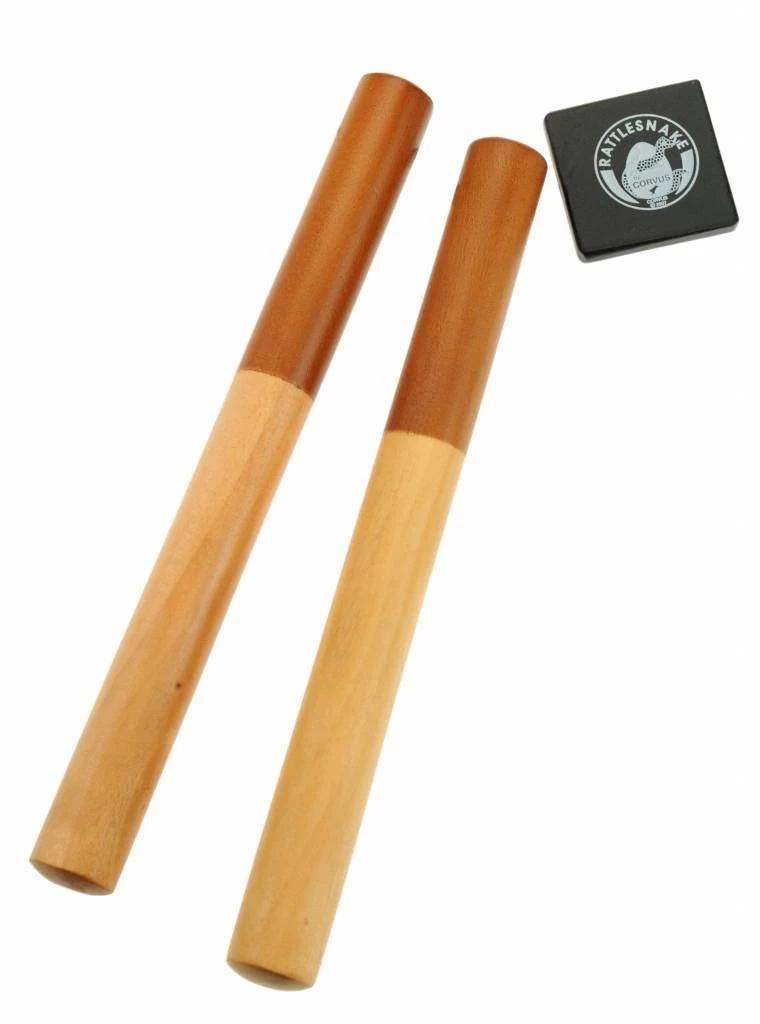 Rattlesnake Van Corvus Toys Paar Klankstokjes - Claves - Afbeelding 3