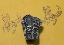 Blockwallah Blokstempel Curious Fox - Nieuwsgierige Vos 198