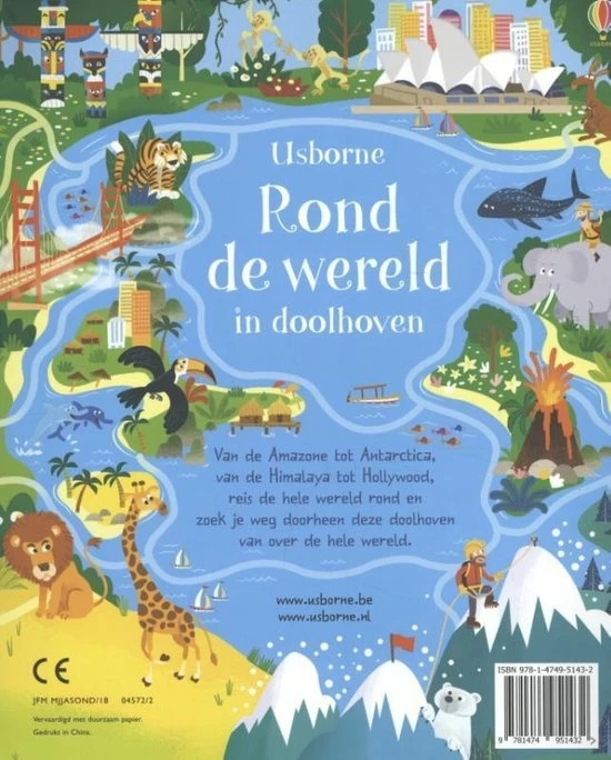 Usborne Rond De Wereld In Doolhoven - Afbeelding 2