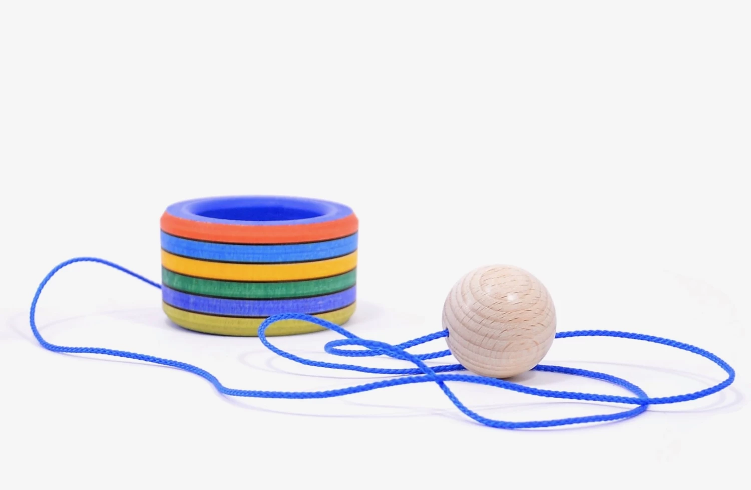 Mader Houten Tollen Bilboquet Vangbalspel Meerkleurig - Afbeelding 3