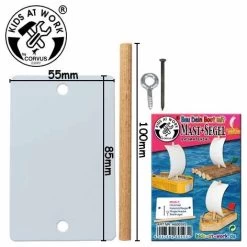 Kids At Work Kindergereedschap Bouw Je Eigen Zeilboot Of Vlot - 1 Mast En Zeil