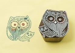 Blockwallah Blokstempel Owl Family - Familie Uil