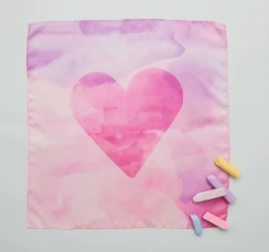 Sarah's Silks Speelzijde Mini Playsilk Roze Hart