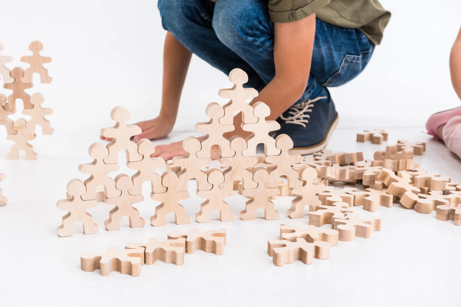 Flockmen Flockmen Houten Bouwspeelgoed 100 Stuks - Afbeelding 3