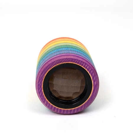 Mader Houten Tollen Facetoog, Handgeverfd In Regenboogkleuren - Afbeelding 5