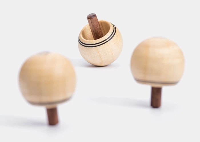 Mader Houten Tollen Mader Houten Omdraaitol Natuur - Afbeelding 2