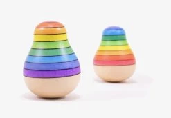 Mader Houten Tollen Duikelaar Van Hout In Regenboogkleuren 55 Mm