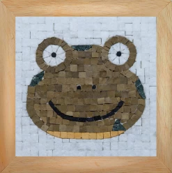 Neptune Mosaic Mosaicbox - Mozaiek Met Lijst Kikker Portret 17 Cm