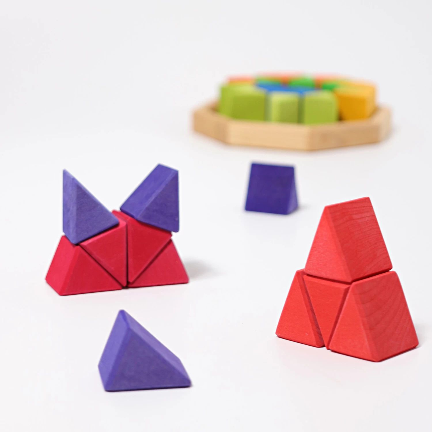 Grimms Grimms Geometrische Vormen Blokkenpuzzel Achthoek - Afbeelding 6