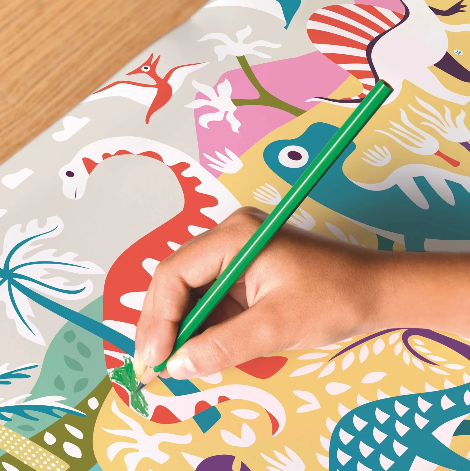 Poppik Poppik Kleurposter Dinosaurussen - Afbeelding 2