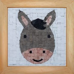 Neptune Mosaic Mosaicbox - Mozaiek Met Lijst Donkey Face 17 X 17