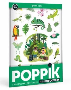 Poppik Poppik Stickerposter Mini Groen - Thema Jungle
