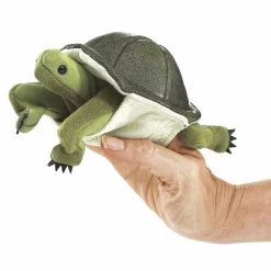 Folkmanis Handpoppen En Poppenkastpoppen Levensecht Vingerpopje Groene Schildpad